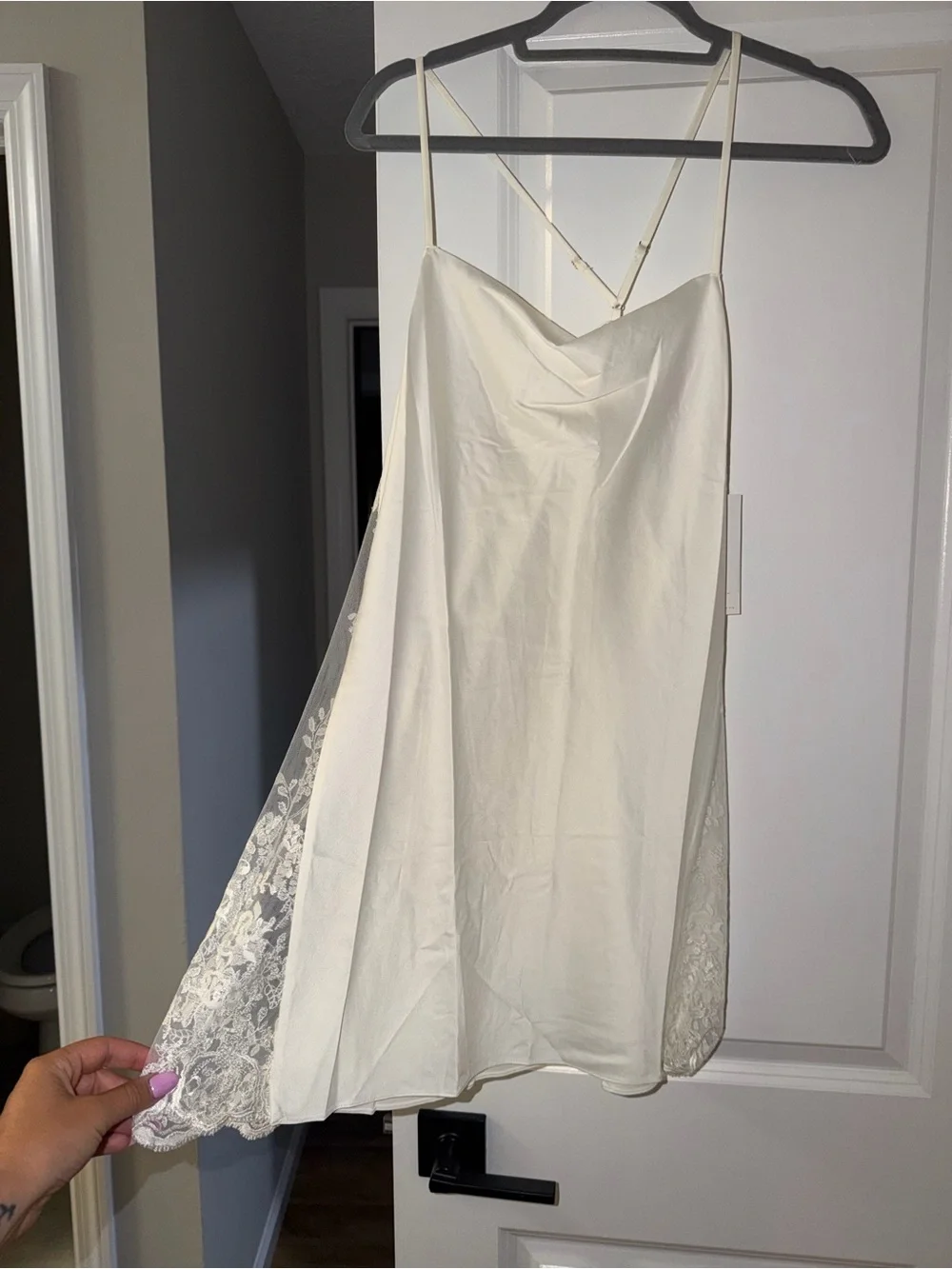 Rya Collection ivory satin